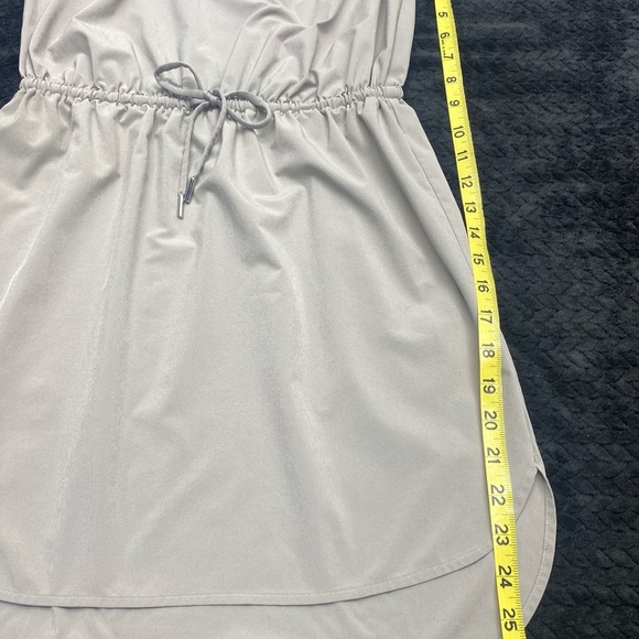 Athleta Dress Elastic Tie Waist W XXSP HIGH/LOW Gray ATHLEISURE CASUAL - Picture 8 of 9